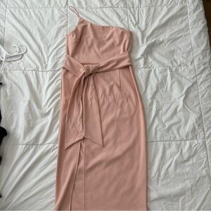 OLIA One Shoulder Midi Dress with Bow